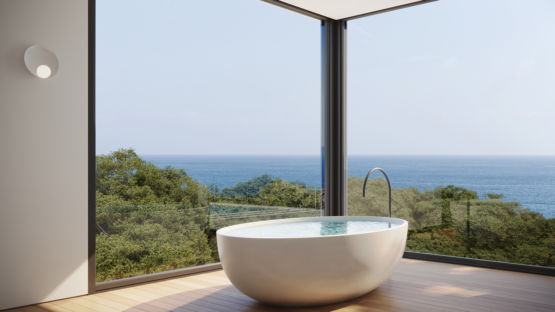 villa salma bathroom sea view