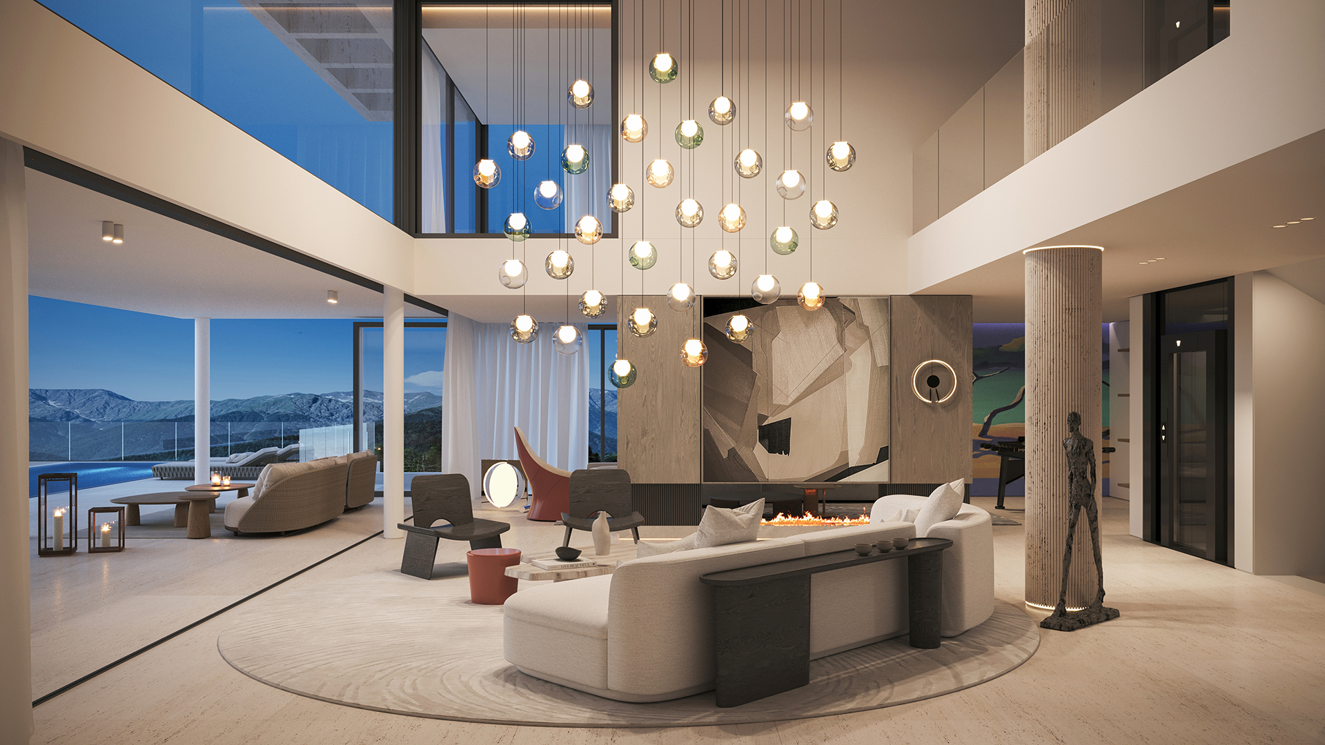 villa salma living room